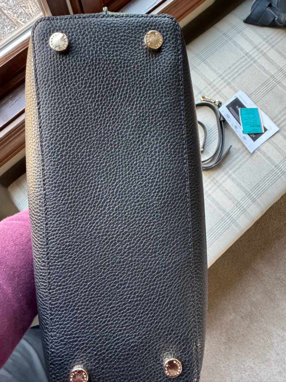Michael Kors Black Pebbled Leather Satchel with Removable Strap - Picture 3 of 8